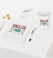 BK Gift Kişiye Özel İngilizce Öğretmeni Temalı Beyaz Defter Kalem Kupa Seti - 5