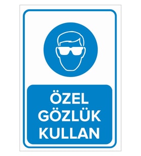 MIGNATIS - Özel Gözlük Kullan Levhası - Sac Malzeme 35x50cm