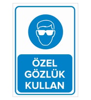 MIGNATIS - Özel Gözlük Kullan Levhası - Sac Malzeme 35x50cm