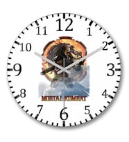 Mortal Kombat3 Duvar Saati Bombeli Gercek Cam