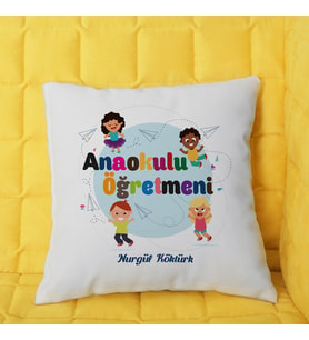 Anaokulu Öğretmeni Tasarım Yastık