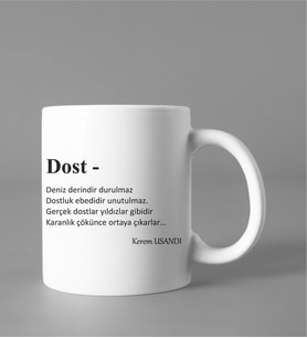 Kişiye Özel Dost Kupası