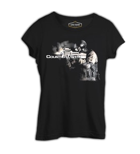 Counter Strike 2 Siyah Kadın Tshirt