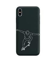 Iphone X Çizgi Tasarımlı Siyah Lansman Telefon Kılıfı