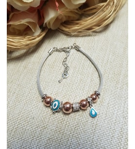 Kaplumbağa Charm Gümüş Bileklik