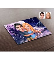 BK Gift Kişiye Özel Sevgililer Karikatürlü Ahşap Puzzle-14