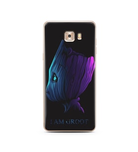 Baby Groot Tasarım Süper Şeffaf Silikon Telefon Kılıfı Samsung C9 