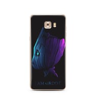 Baby Groot Tasarım Süper Şeffaf Silikon Telefon Kılıfı Samsung C9 
