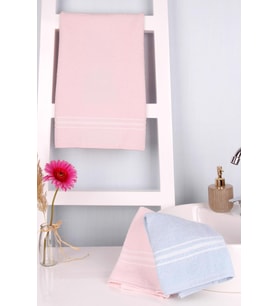 %100 Pamuk 3'lü 50x70 El Havlusu (Pembe)