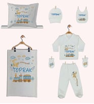 Pia Baby Gl 1944-06 İsme Özel Yastık Battaniye Zıbın Set