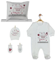 Pia Baby Gl 1951-04 İsme Özel Yastık Tulum Set