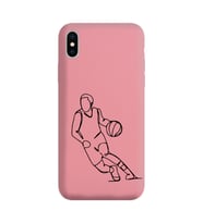 Iphone X Çizgi Tasarımlı Pudra Lansman Telefon Kılıfı