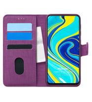 Microsonic Xiaomi Redmi Note 9 Pro Kılıf Fabric Book Wallet Mor