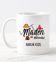 Maden Mühendisi Kupa Bardağı (Beyaz)