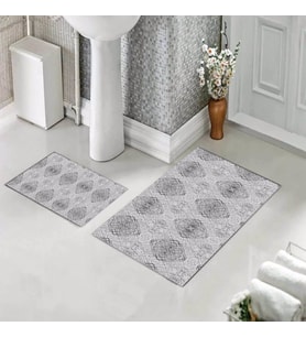 Banyo Halısı Ikili Klozet Takımı Kaymaz Tabanlı (60 xm x 100 cm + 40 cm x 60 cm) 