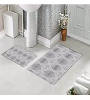 Banyo Halısı Ikili Klozet Takımı Kaymaz Tabanlı (60 xm x 100 cm + 40 cm x 60 cm) 