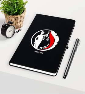 BK Gift Kişiye Özel Avukat Temalı Siyah Defter Kalem Seti - 14