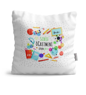 BK Gift Kişiye Özel Sınıf Öğretmeni Dekoratif Yastık  7