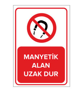 MIGNATIS - Manyetik Alan Uzak Dur Levhası - Sac Malzeme 25x35cm