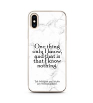 Iphone X Beyaz Mermer Söz Tasarımlı Telefon Kılıfı
