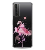 Kılıfland Huawei P Smart 2021 Kılıf Silikon Resimli Kapak Watercolor Flamingo Stok 617