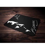 Kişiye Özel Atatürk Siluet Temalı Mouse Pad (SIYAHBEYAZ-SIYAH)