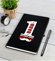 BK Gift Kişiye Özel 1. Sınıf Baba Siyah Defter Kalem Seti