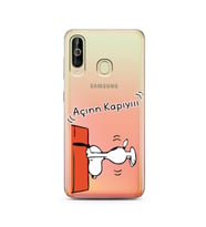 Snoopy Tasarımlı Süper Şeffaf Silikon Telefon Kılıfı Samsung A60