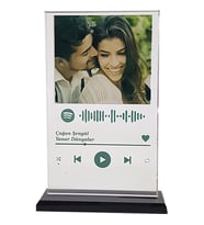 Spotify Barkodlu - Kişiye Özel Ultra Clear - Müzik Plak - Hediye