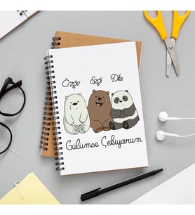 We Bare Bears Arkadaş Defteri Kişiye Özel