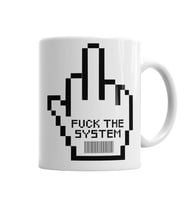 Fuuck The System Kupa Bardak Porselen