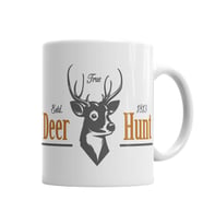 Deer Hunt Kupa Bardak Porselen