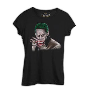 Suicide Squad - Joker Hand Siyah Kadın Tshirt