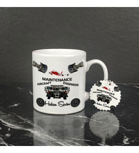 Aircraft Maintenance Engineer Kupa Bardak ve Anahtarlık Set 003