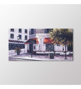 Arty Tablo Köşedeki Restaurant Tablo (Karışık)