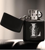 BK Gift Kişiye Özel Harfli Benzinli Siyah Metal Çakmak Model 1