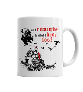 Kratos God Of War All i Remember İs What İ Have Lost Kupa Bardak