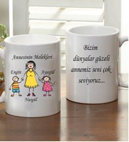 Kişiye Özel Annesinin Melekleri Kupa Bardak