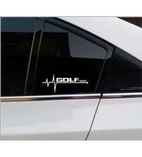 Volkswagen Golf Vw Nabız Kalp atışı sticker 2 adet Sağ Sol