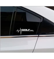 Volkswagen Golf Vw Nabız Kalp atışı sticker 2 adet Sağ Sol