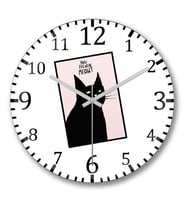 Cats  Kedi  Duvar Saati Bombeli Gercek Cam