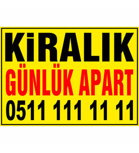 MIGNATIS - Kiralık Günlük Apart Branda Afişi