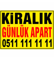 MIGNATIS - Kiralık Günlük Apart Branda Afişi