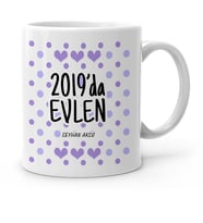 BK Gift Kişiye Özel 2020da Evlen Beyaz Kupa Bardak  2