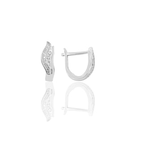 Söğütlü Silver Gümüş Zirkon Taşlı J Küpe