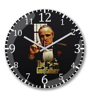 Poderoso Chefao The Godfather Duvar Saati Bombeli Gercek Cam