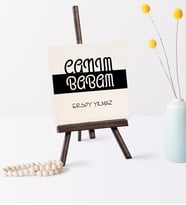 Babalar Gününe Özel Canım Babam Şovaleli Doğal Taş  3
