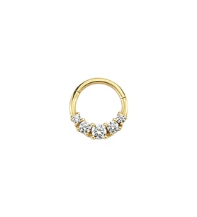 Altın Beştaşlı Tragus Piercing Küpe