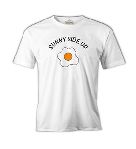 Sunny Side Up - Egg Only Beyaz Erkek Tshirt