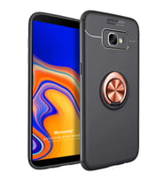 Microsonic Samsung Galaxy J4 Plus Kılıf Kickstand Ring Holder Siyah Rose